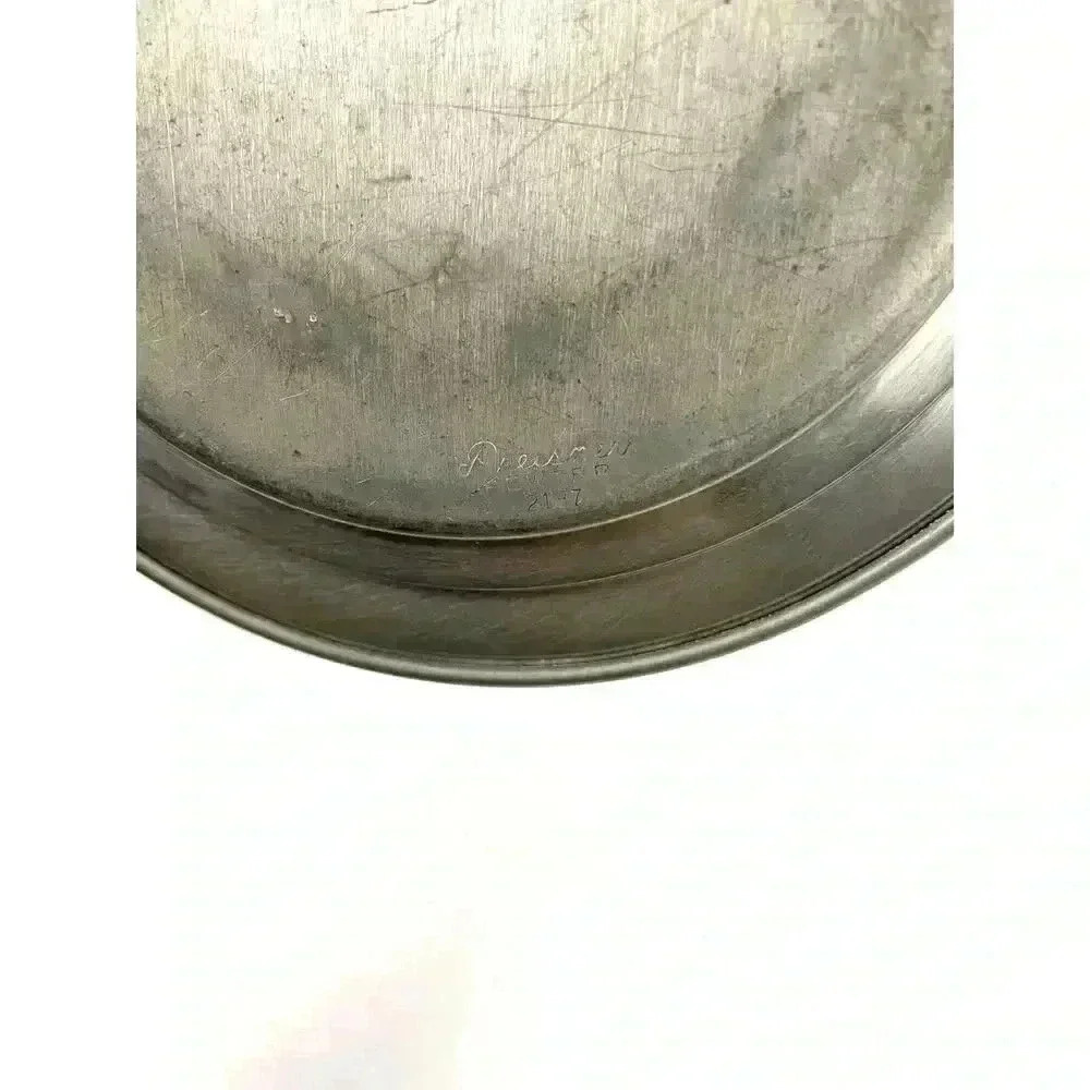 VTG Preisner Pewter Butter Dish Plate ONLY Replacement #2187 Home Decor Silver - Picture 6 of 10